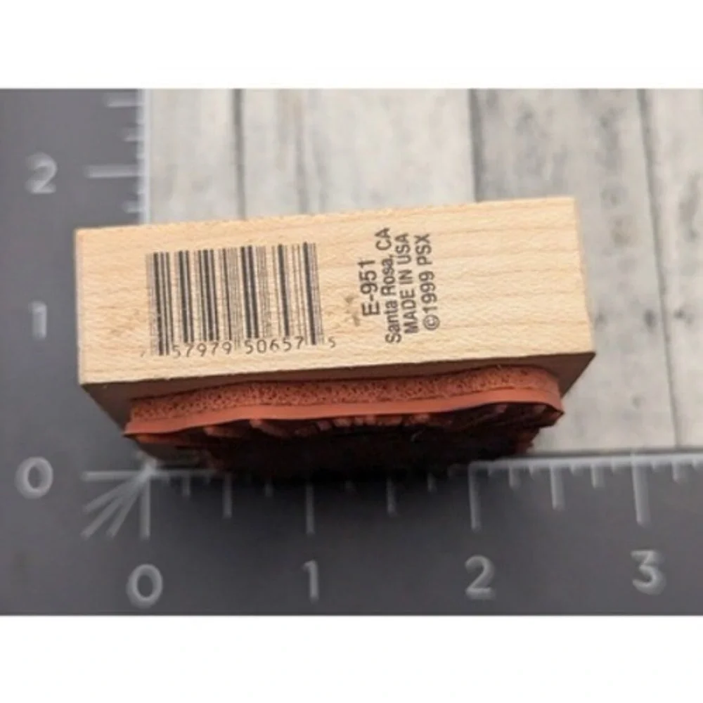 PSX Designs Cat Kitty Face E951 1999 Rubber Stamp Wood #i6